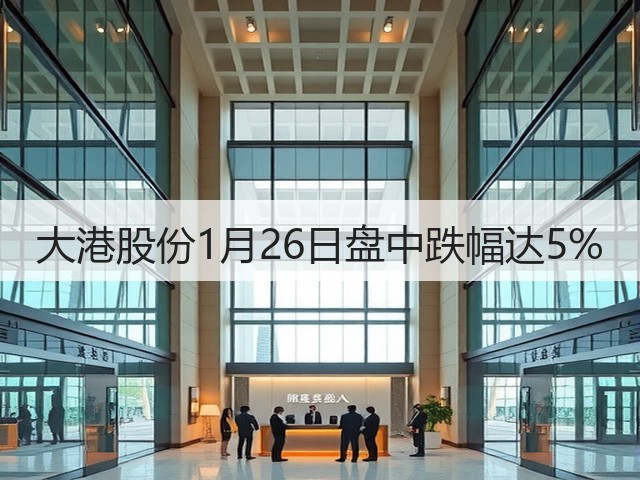 大港股份1月26日盘中跌幅达5%(图3)