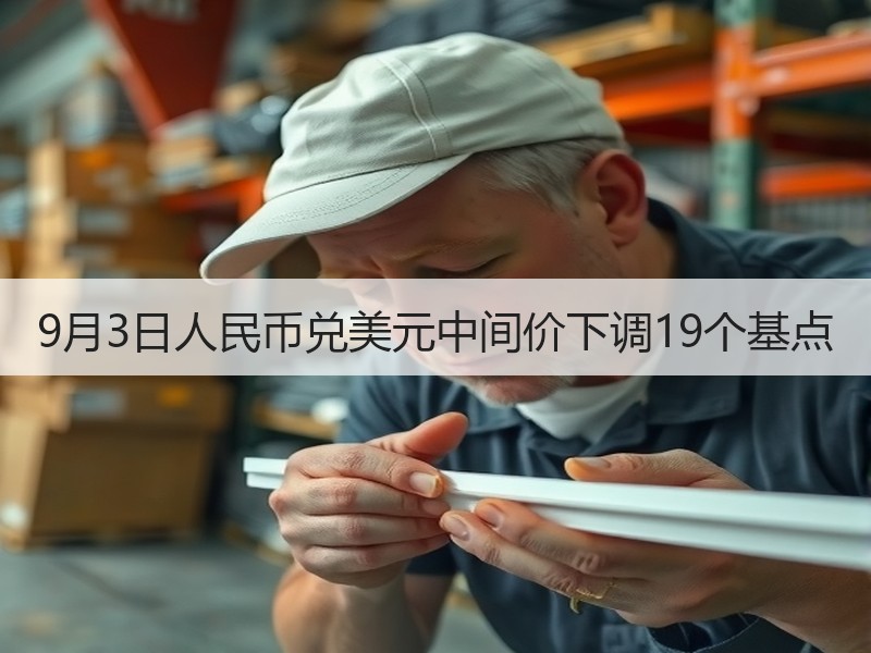 9月3日人民币兑美元中间价下调19个基点