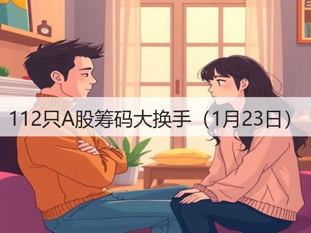 112只A股筹码大换手（1月23日）(图3)