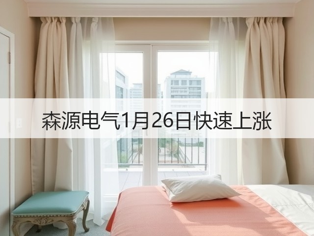 森源电气1月26日快速上涨(图2) 森源电气1月26日快速上涨(图2)