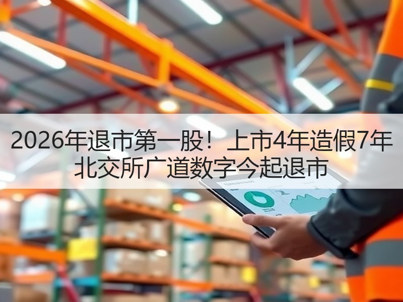 2026年退市第一股！上市4年造假7年 北交所广道数字今起退市