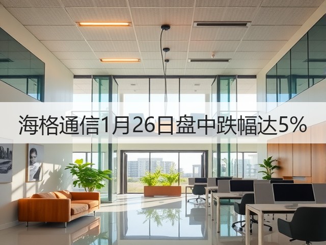 海格通信1月26日盘中跌幅达5%(图1) 海格通信1月26日盘中跌幅达5%(图1)