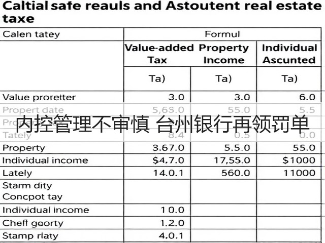 内控管理不审慎 台州银行再领罚单(图1)