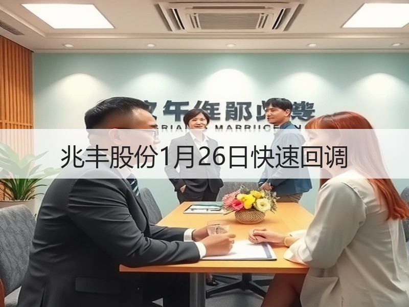 兆丰股份1月26日快速回调