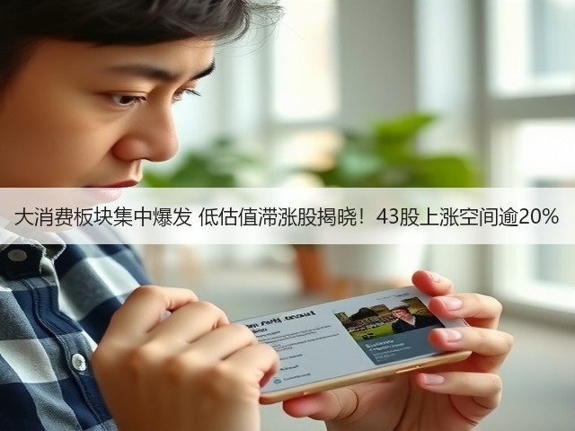 大消费板块集中爆发 低估值滞涨股揭晓！43股上涨空间逾20%(图1)