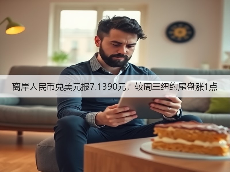 离岸人民币兑美元报7.1390元，较周三纽约尾盘涨1点
