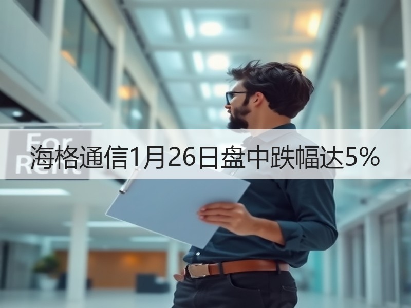 海格通信1月26日盘中跌幅达5%