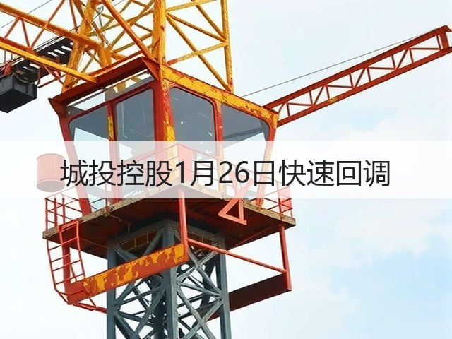 城投控股1月26日快速回调(图3) 城投控股1月26日快速回调(图3)
