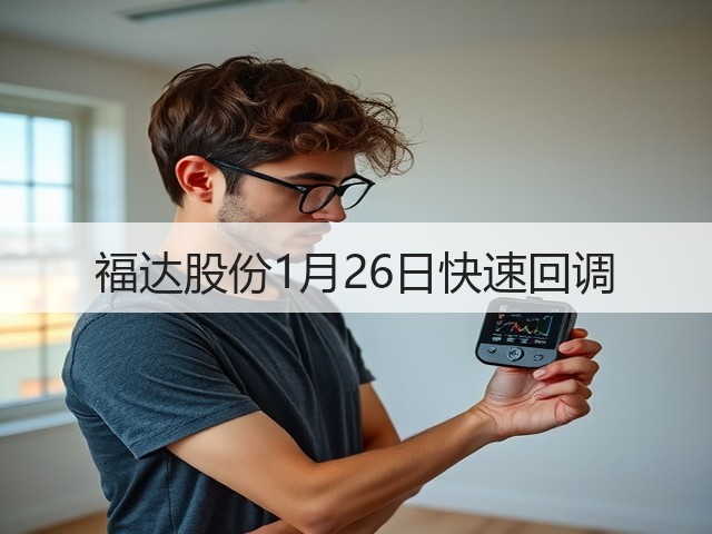 福达股份1月26日快速回调(图1)
