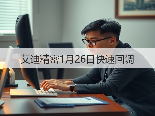 艾迪精密1月26日快速回调(图3) 艾迪精密1月26日快速回调(图3)
