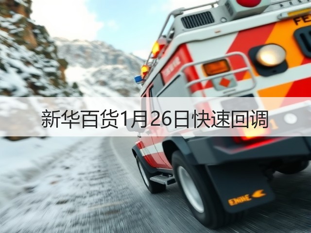 新华百货1月26日快速回调(图1) 新华百货1月26日快速回调(图1)