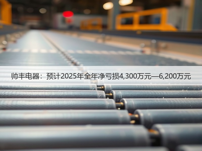 帅丰电器：预计2025年全年净亏损4,300万元—6,200万元