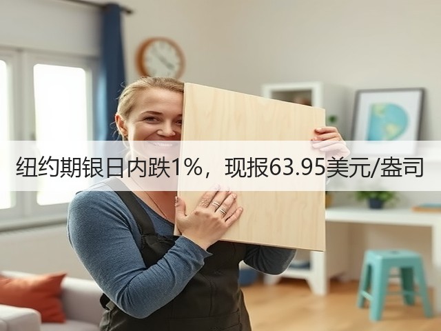 纽约期银日内跌1%，现报63.95美元/盎司(图2)