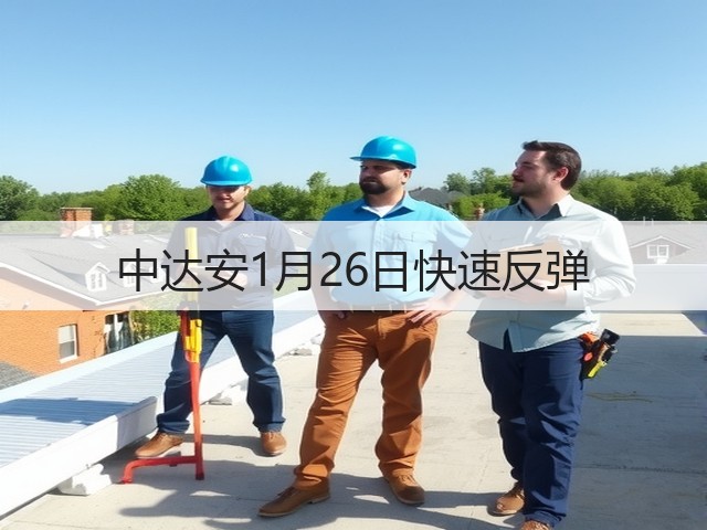 中达安1月26日快速反弹(图1) 中达安1月26日快速反弹(图1)