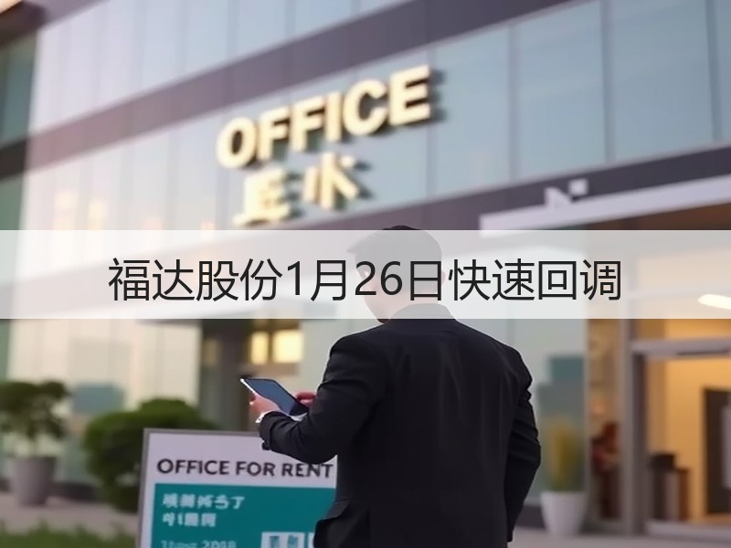 福达股份1月26日快速回调
