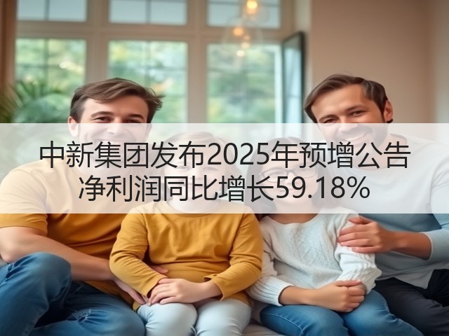 中新集团发布2025年预增公告 净利润同比增长59.18%(图1) 中新集团发布2025年预增公告 净利润同比增长59.18%(图1)