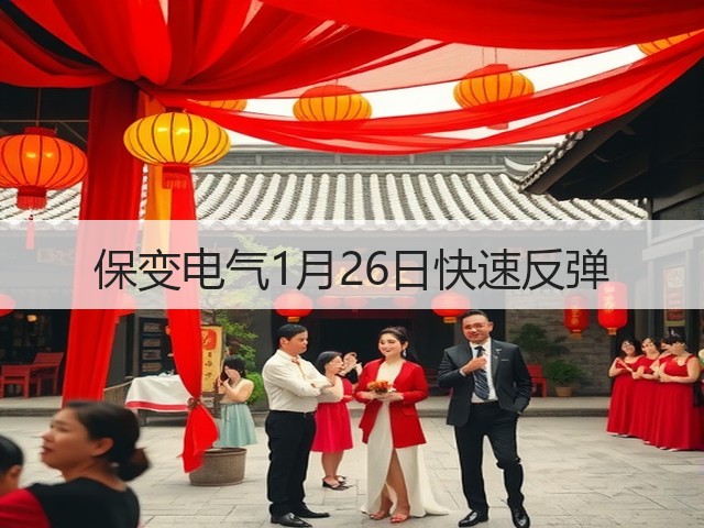 保变电气1月26日快速反弹(图1)