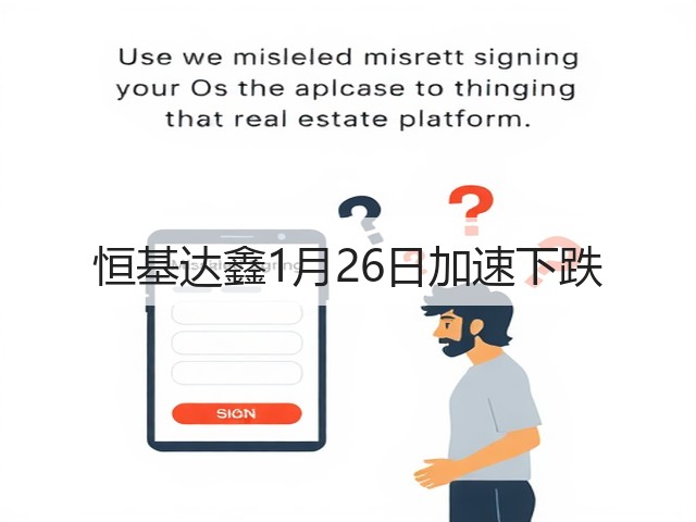 恒基达鑫1月26日加速下跌(图3) 恒基达鑫1月26日加速下跌(图3)