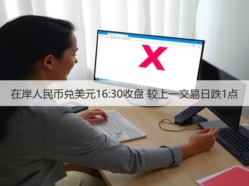 在岸人民币兑美元16:30收盘 较上一交易日跌1点