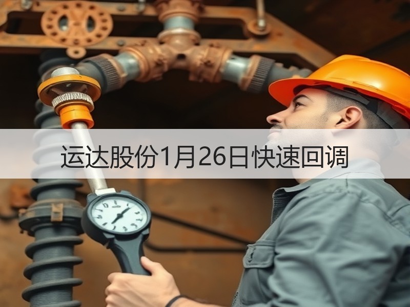 运达股份1月26日快速回调