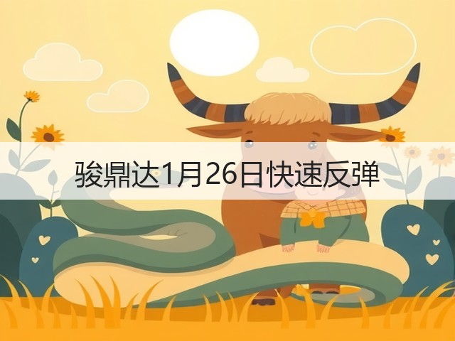 骏鼎达1月26日快速反弹(图1)