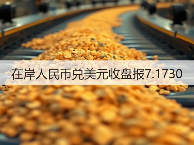 在岸人民币兑美元收盘报7.1730(图1)