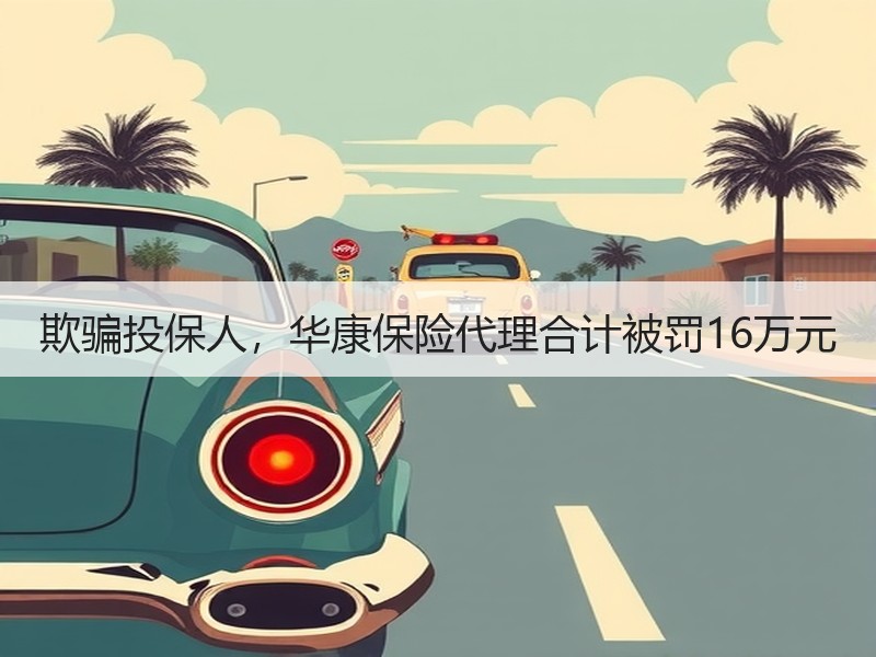 欺骗投保人，华康保险代理合计被罚16万元