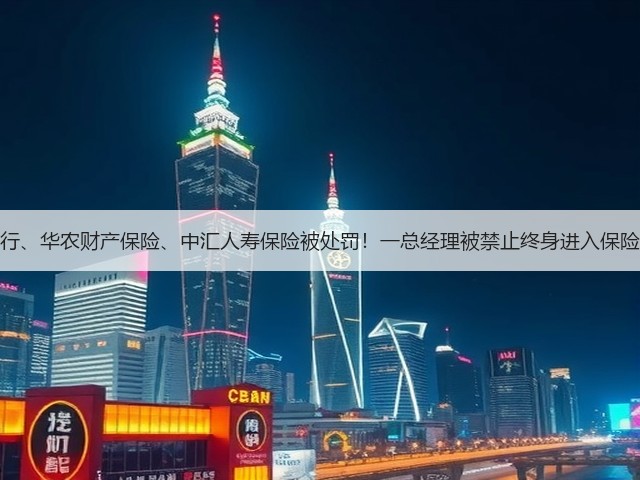 农行、华农财产保险、中汇人寿保险被处罚！一总经理被禁止终身进入保险业(图1)