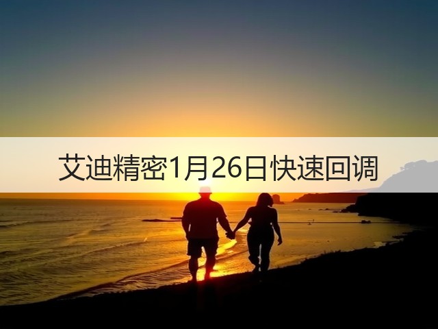 艾迪精密1月26日快速回调(图2)