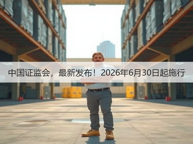 中国证监会,最新发布!2026年6月30日起施行(图1) 中国证监会,最新发布!2026年6月30日起施行(图1)
