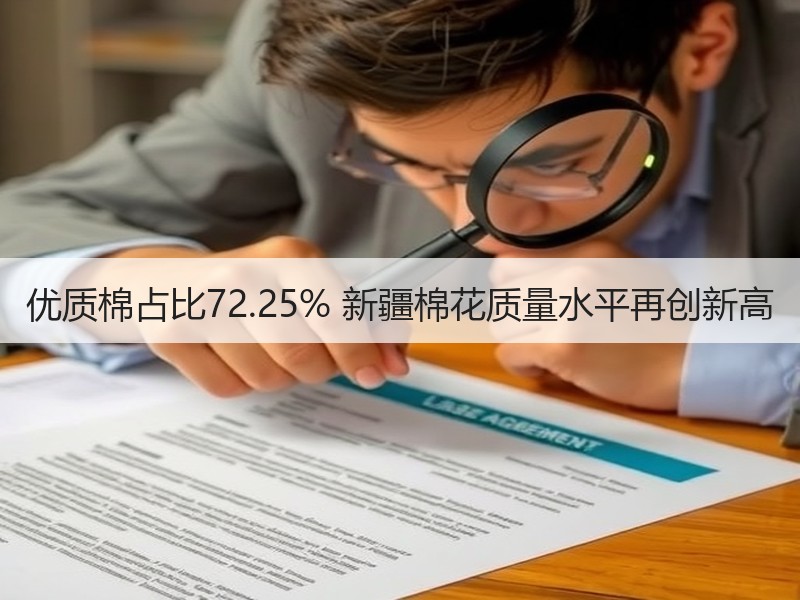 优质棉占比72.25% 新疆棉花质量水平再创新高