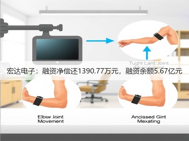 宏达电子：融资净偿还1390.77万元，融资余额5.67亿元(图3)