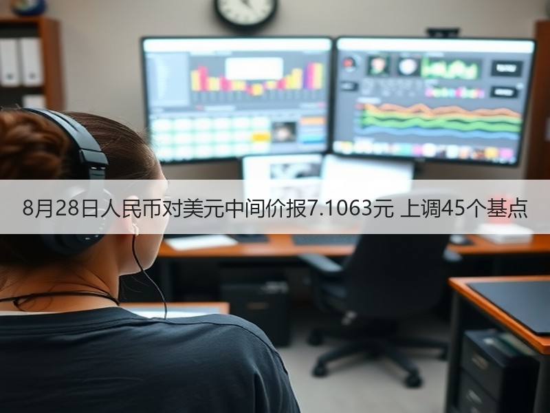 8月28日人民币对美元中间价报7.1063元 上调45个基点
