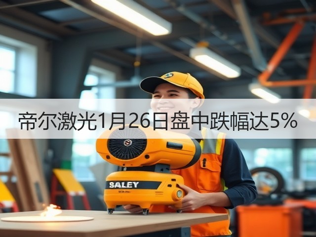 帝尔激光1月26日盘中跌幅达5%(图1)