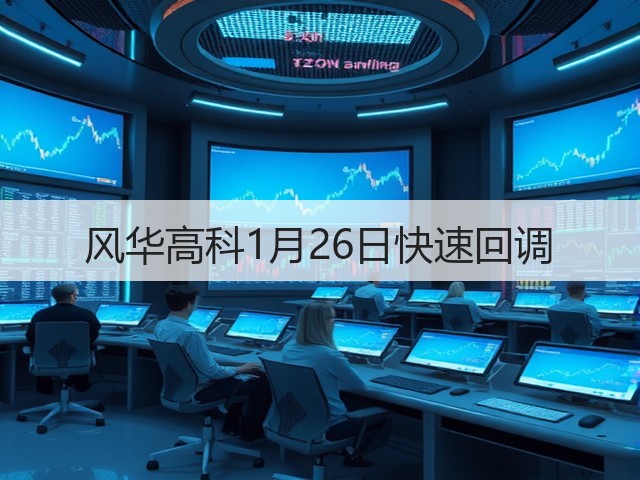风华高科1月26日快速回调(图1) 风华高科1月26日快速回调(图1)