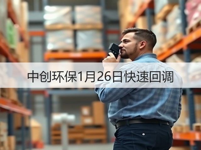 中创环保1月26日快速回调(图2) 中创环保1月26日快速回调(图2)