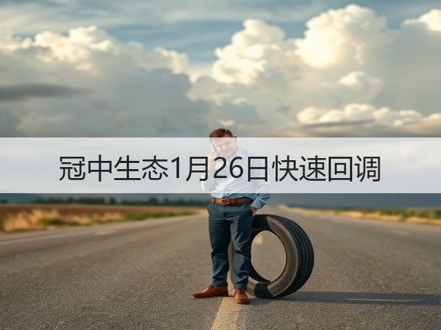 冠中生态1月26日快速回调(图1) 冠中生态1月26日快速回调(图1)