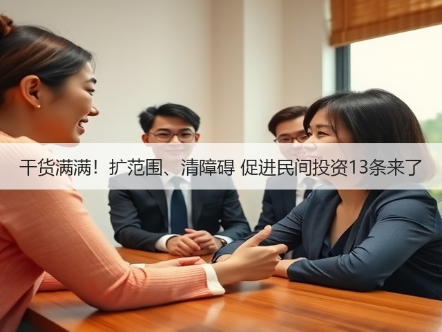 干货满满！扩范围、清障碍 促进民间投资13条来了(图1)