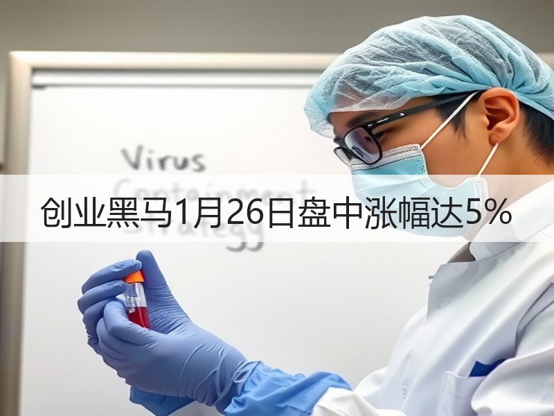 创业黑马1月26日盘中涨幅达5%