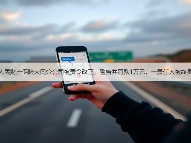 中国人民财产保险大同分公司被责令改正，警告并罚款1万元，一责任人被终身禁业(图1)
