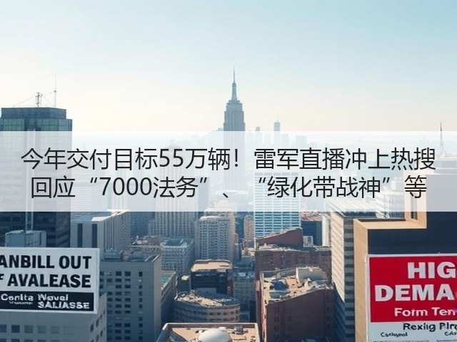 今年交付目标55万辆!雷军直播冲上热搜 回应“7000法务”、“绿化带战神”等(图2) 今年交付目标55万辆!雷军直播冲上热搜 回应“7000法务”、“绿化带战神”等(图2)