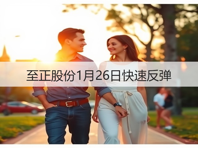 至正股份1月26日快速反弹(图1) 至正股份1月26日快速反弹(图1)