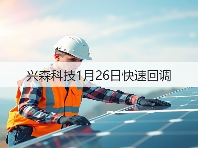 兴森科技1月26日快速回调(图3) 兴森科技1月26日快速回调(图3)