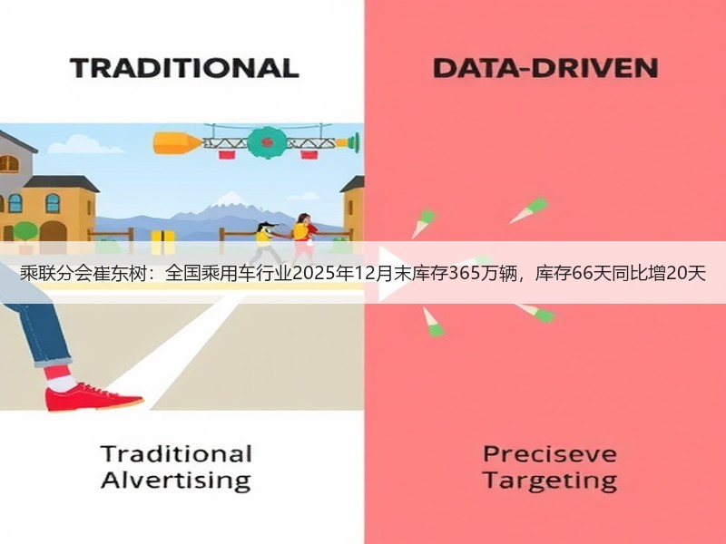 乘联分会崔东树：全国乘用车行业2025年12月末库存365万辆，库存66天同比增20天
