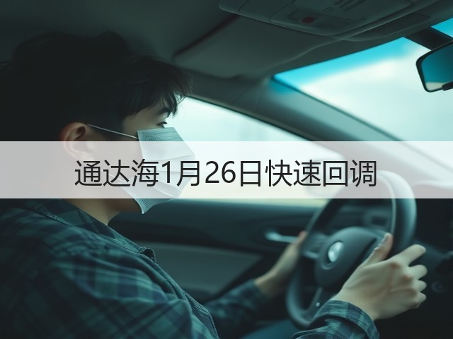通达海1月26日快速回调(图2) 通达海1月26日快速回调(图2)