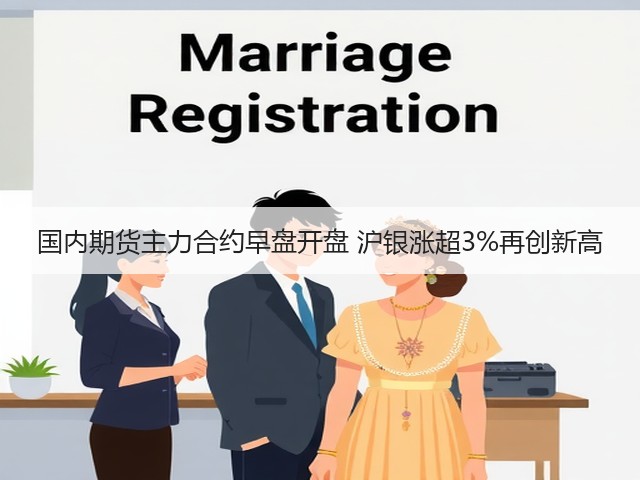 国内期货主力合约早盘开盘 沪银涨超3%再创新高(图3)