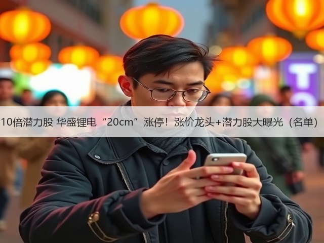 10倍潜力股 华盛锂电“20cm”涨停!涨价龙头+潜力股大曝光(名单)(图2) 10倍潜力股 华盛锂电“20cm”涨停!涨价龙头+潜力股大曝光(名单)(图2)