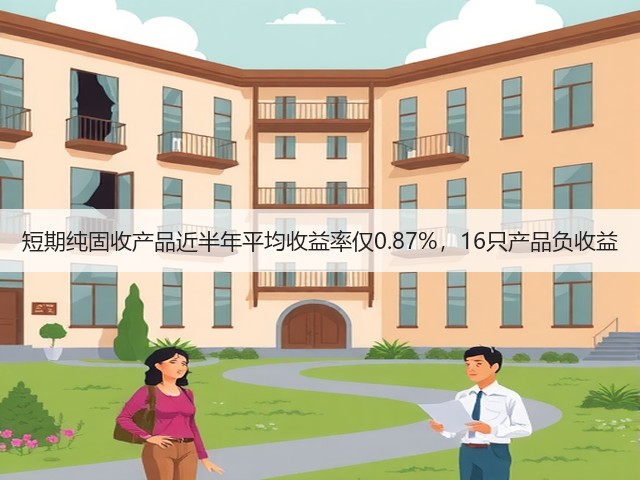 短期纯固收产品近半年平均收益率仅0.87%,16只产品负收益(图3) 短期纯固收产品近半年平均收益率仅0.87%,16只产品负收益(图3)