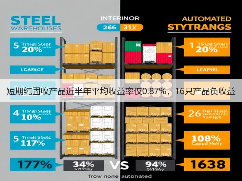 短期纯固收产品近半年平均收益率仅0.87%，16只产品负收益