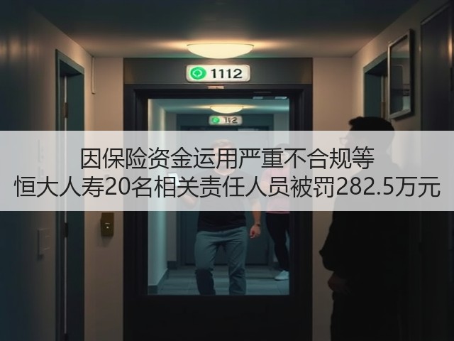 因保险资金运用严重不合规等 恒大人寿20名相关责任人员被罚282.5万元(图1)